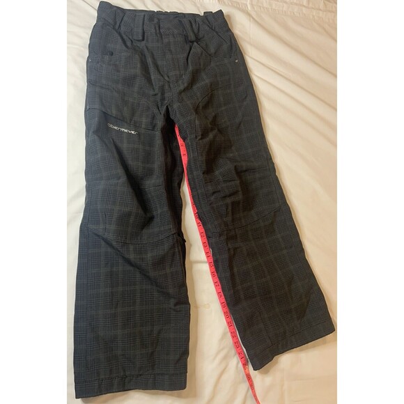Obermeyer EWS Gray Plaid Snow Ski Pants Insulated Adjustable Waist Juniors 12 - Picture 1 of 5